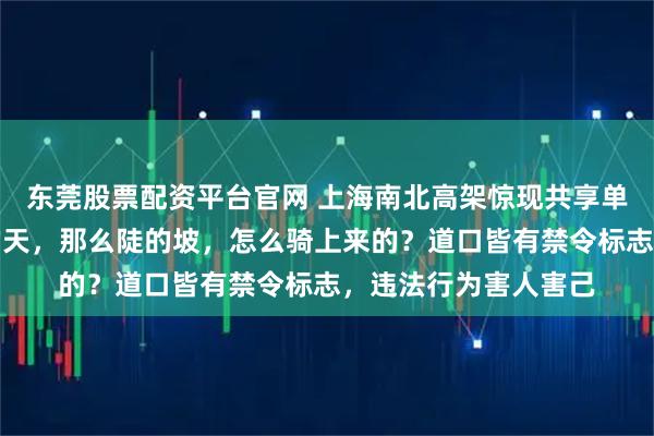 东莞股票配资平台官网 上海南北高架惊现共享单车，网友：那么冷的天，那么陡的坡，怎么骑上来的？道口皆有禁令标志，违法行为害人害己